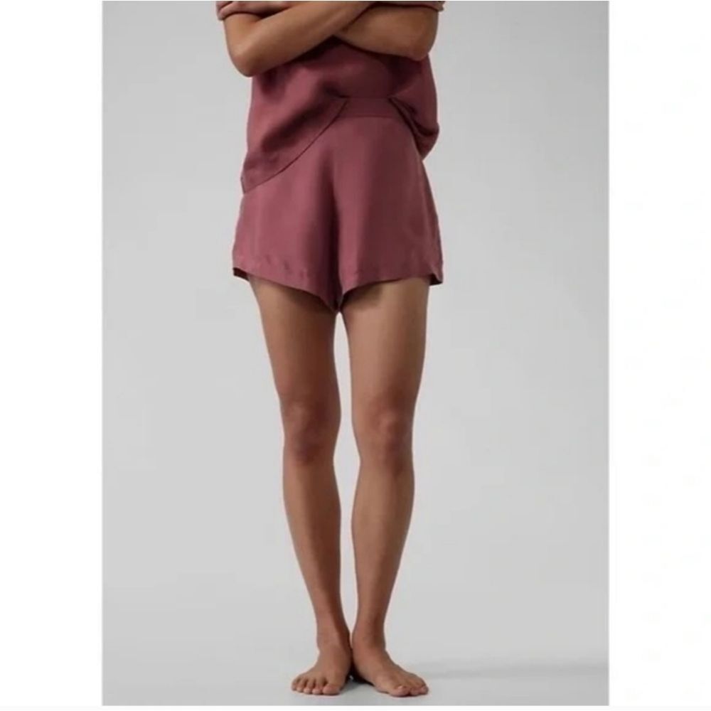Athleta High-Waist Lounge Shorts in Dusty Rose